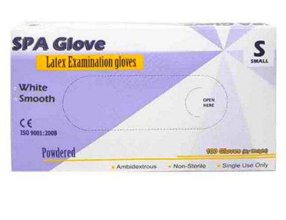 دستکش لاتکس پودری spaمالزی سایز اسمال
