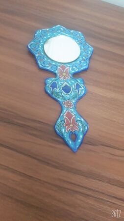 آینه دسته دار میناکاری