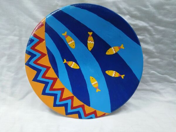 بشقاب دیوارکوب حوض ماهی